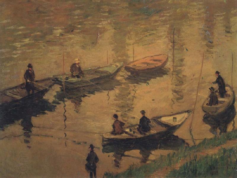 Claude Monet Anglers on the Seine at Poissy China oil painting art